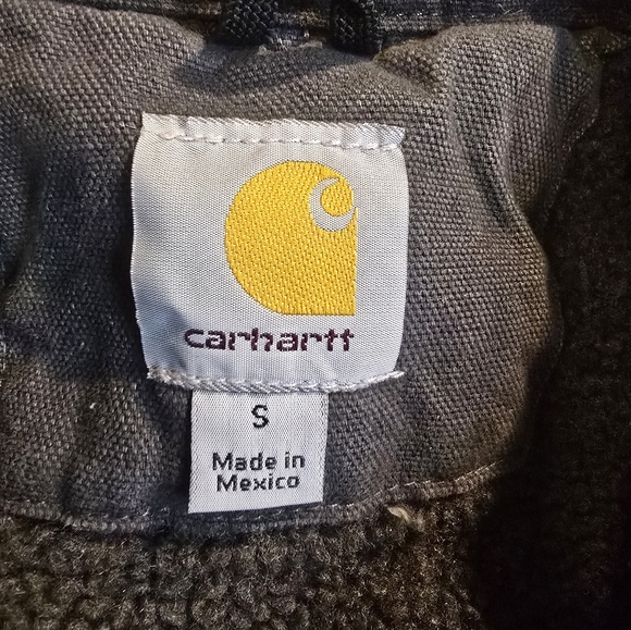 Carhartt Vintage 90's Chore Barn Jacket Fleece Lined Faded Black Grey Outdoors - Picture 3 of 13
